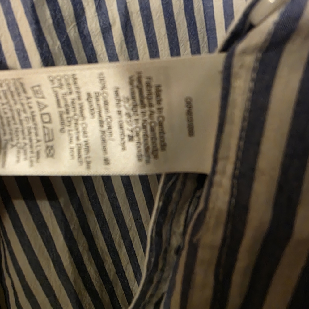 Madewell Blue and White Striped Button-Down Shirt - Picture 4 of 10